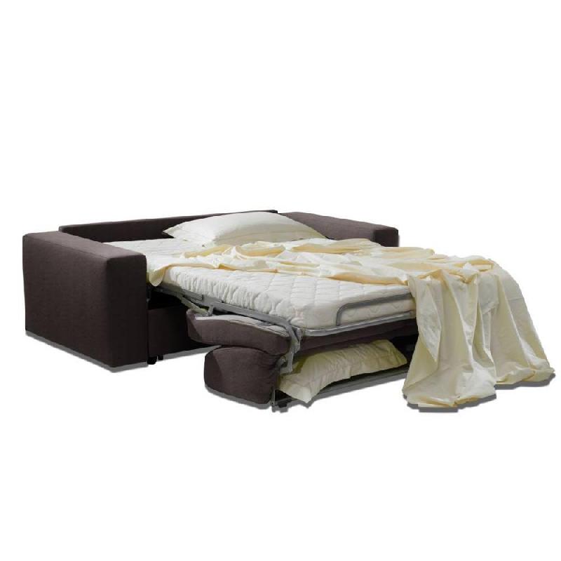 Canapé-lit DREAMER Express - Sommier à lattes 120 cm - Microfibre taupe - Matelas 16 cm_3