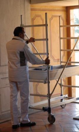 Échafaudage roulant aluminium INSIDER 120 COLOR - Comabi SNC - Hauteur de travail maxi 7,70 m - Compact alu pour finition_3