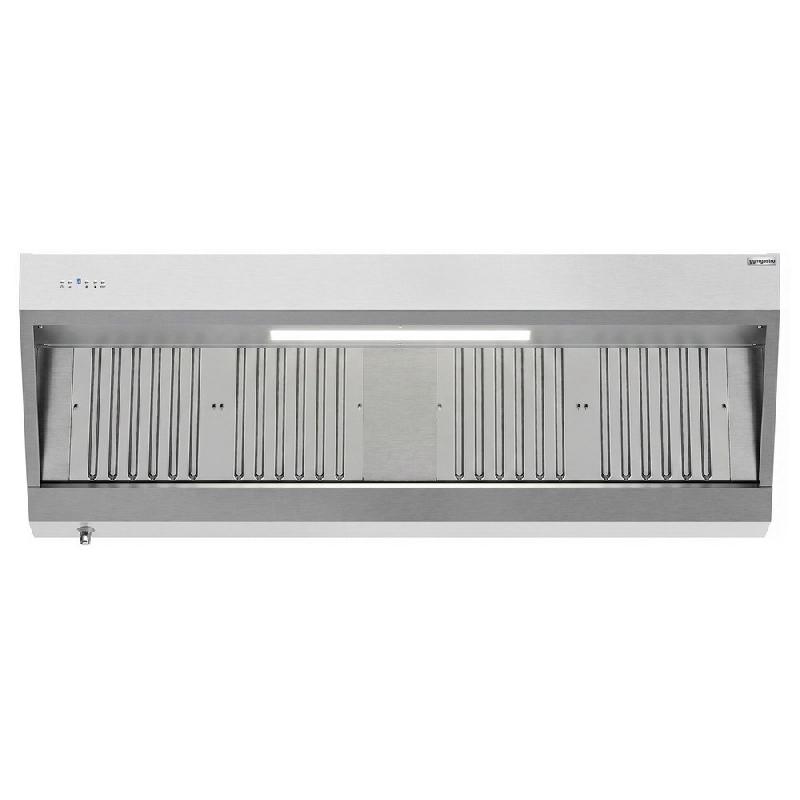 Hotte murale inox 2m avec moteur, régulateur, filtre et éclairage | Profondeur 700 mm_3