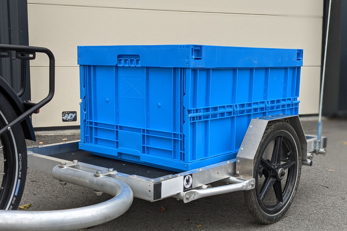 Remorque plateau vélo avec 9 tailles de châssis disponibles