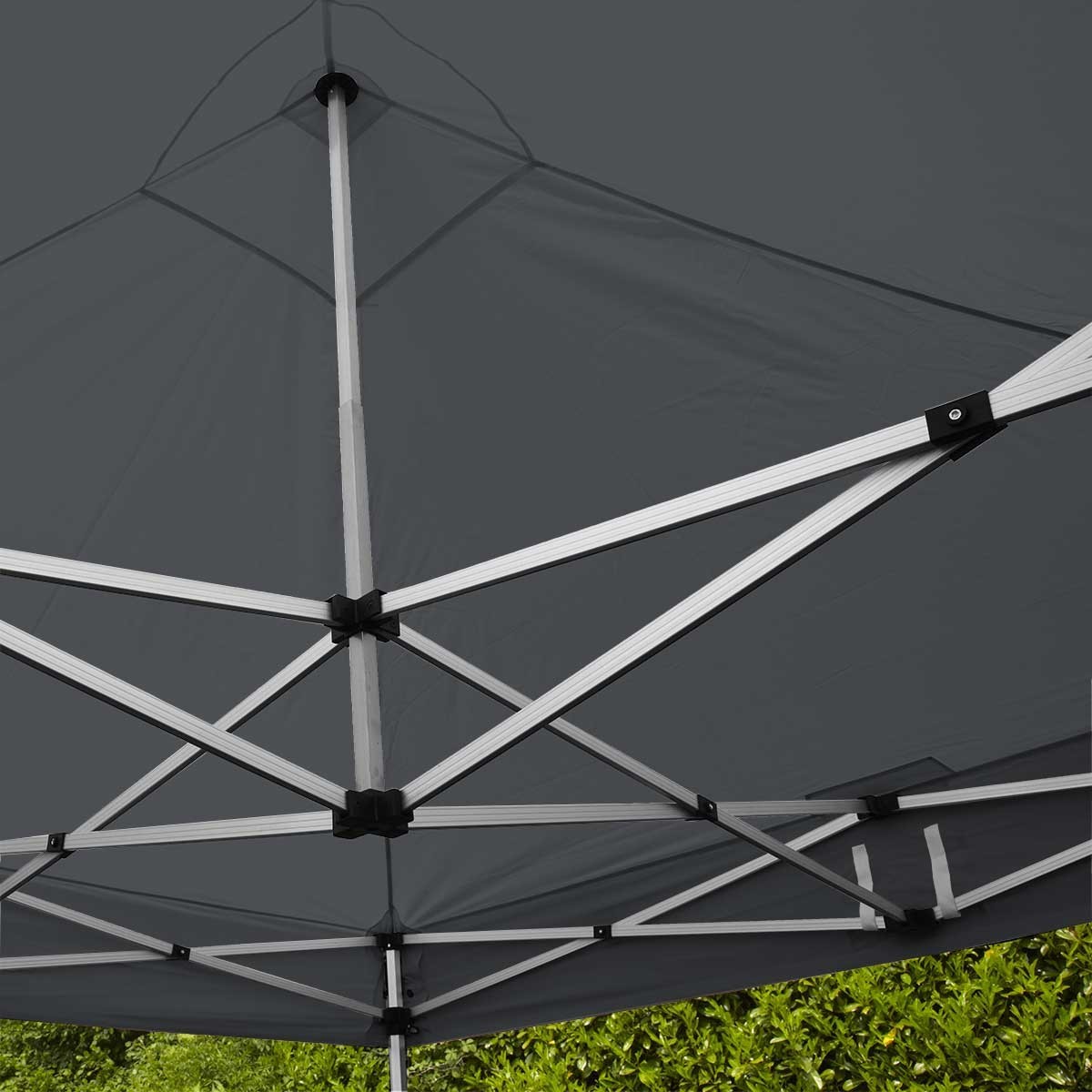 Tente pliante 3x4,5m grise - 300g/m² - Structure aluminium hexagonale 40mm - Usage professionnel_3