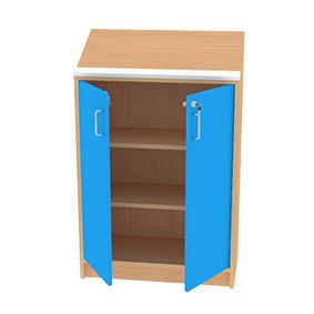 Borne accueil avec écritoire - double porte - Réf. BU.BAA2 - pour crèches et accueil_3