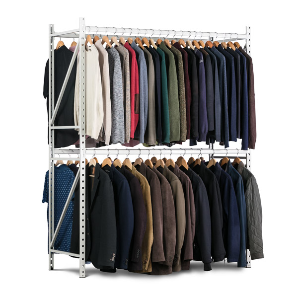 Rayonnage léger neuf robuste pour bureaux, archives, réserves et ateliers - Hauteur 2000 mm - 5 à 7 niveaux, charge 136 à 182 kg par niveau_3