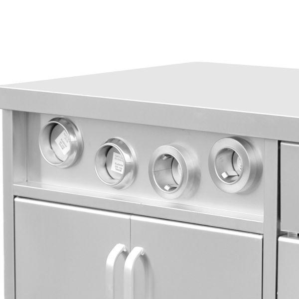 Comptoir à café inox avec porte-gobelets et compartiment glaçons - 1500 mm_3
