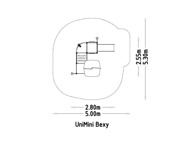 Structure multi-jeux Unimini Bexy - 1 à 5 ans - 8046903 - Hags - Poteaux bois et panneaux HPL_3