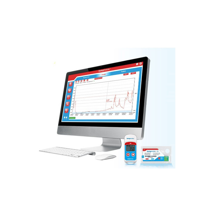 TEMPMATE M1 - Enregistreur de température USB PDF réutilisable et économique, conforme EN12830_3