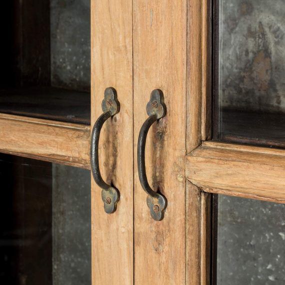 00119001000715 - Meuble présentoir vintage antique Francisco Segarra - Bois et tôle galvanisée - 125x35xh286cm_3