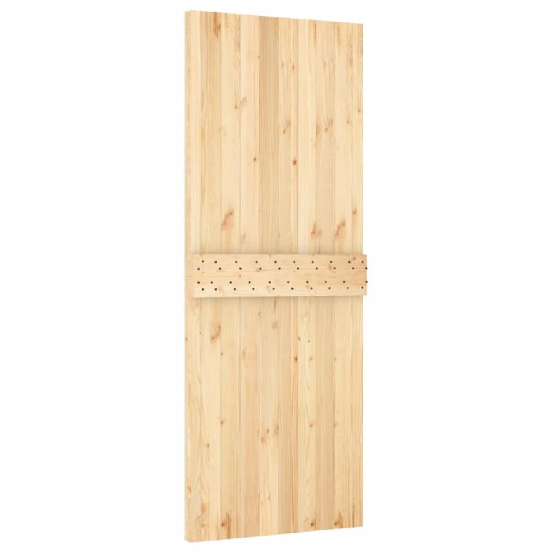 Vidaxl porte coulissante et kit de quincaillerie 80x210 cm pin massif 3203237_3