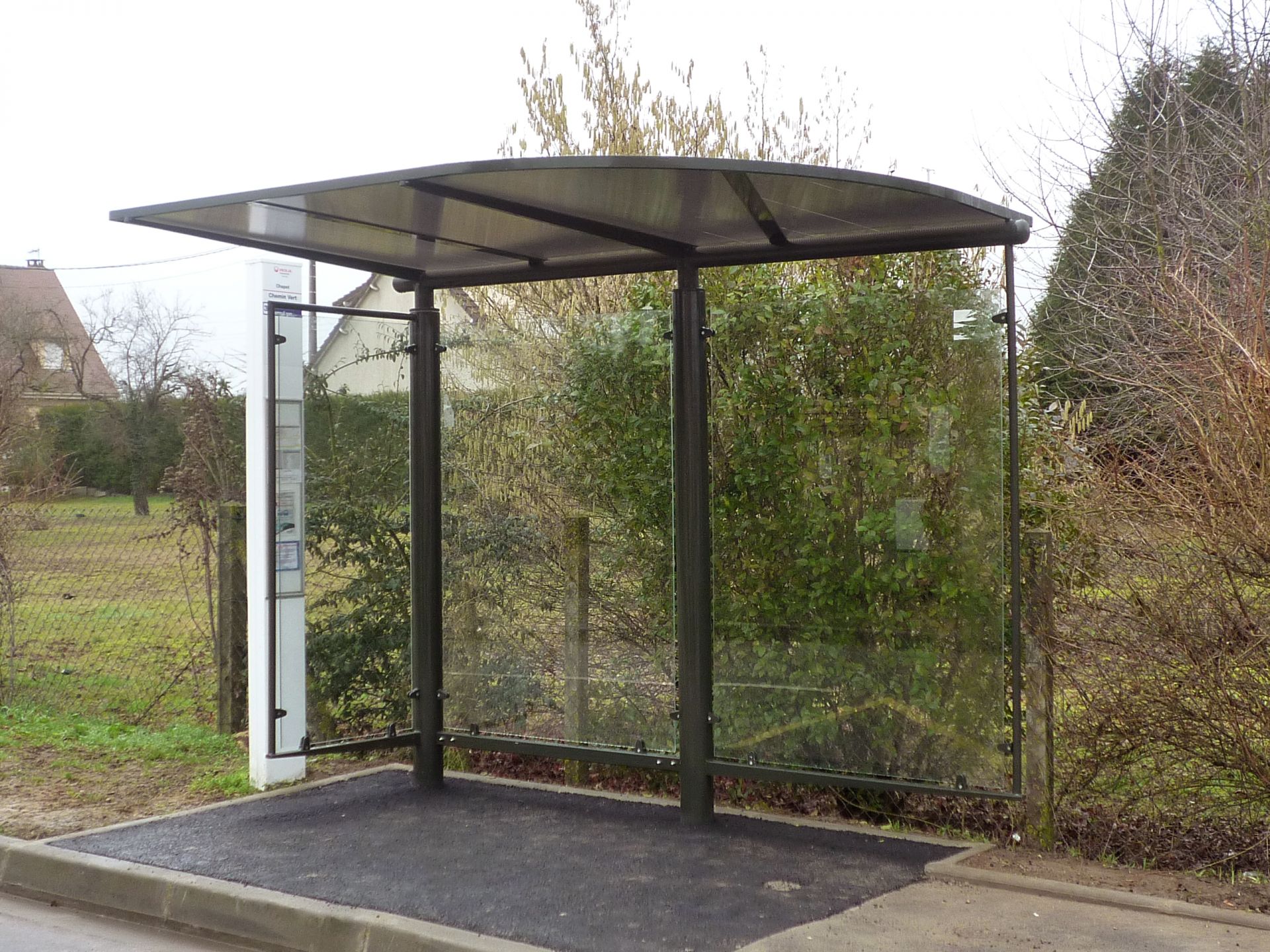 Abri métallique design de 3 mètres - Gamme standard avec toiture rectangulaire monobloc_3