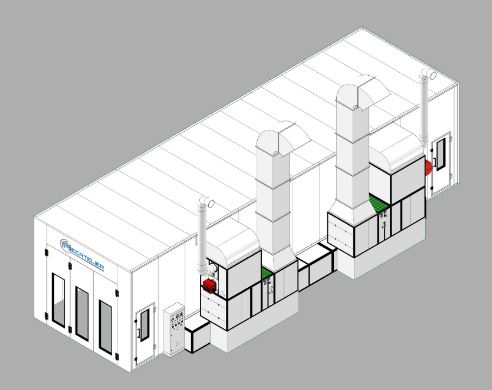 Cabine de peinture industrielle sur mesure - Éclairage LED - Économie d'énergie - Composants haut de gamme_3