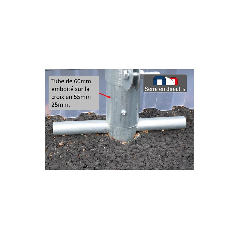 Croix fabriquée en France pour arceaux de serre