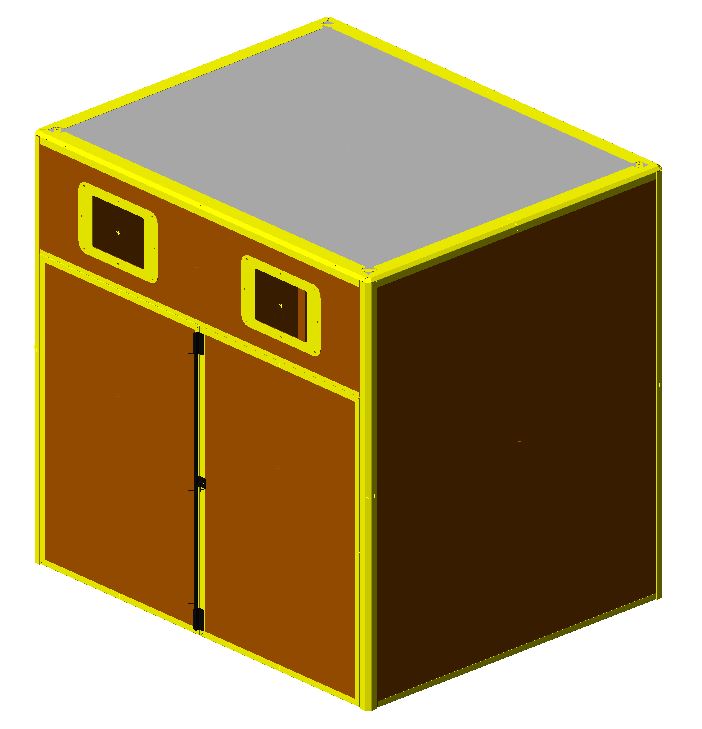 Cache-bac pour colonne d'appoint volontaire - Accepte 2 bacs 4 roues - Structure résistante bois ou acier_3