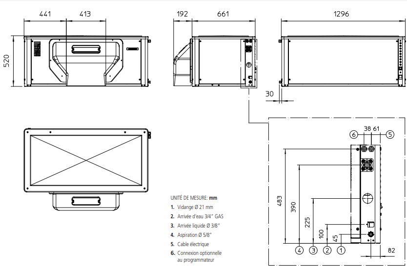 MAR 208 SPLIT - Machine à glace en écailles sans groupe - Scotsman Scodif - 1650/1850 kg/24 h - Finition acier inox_3