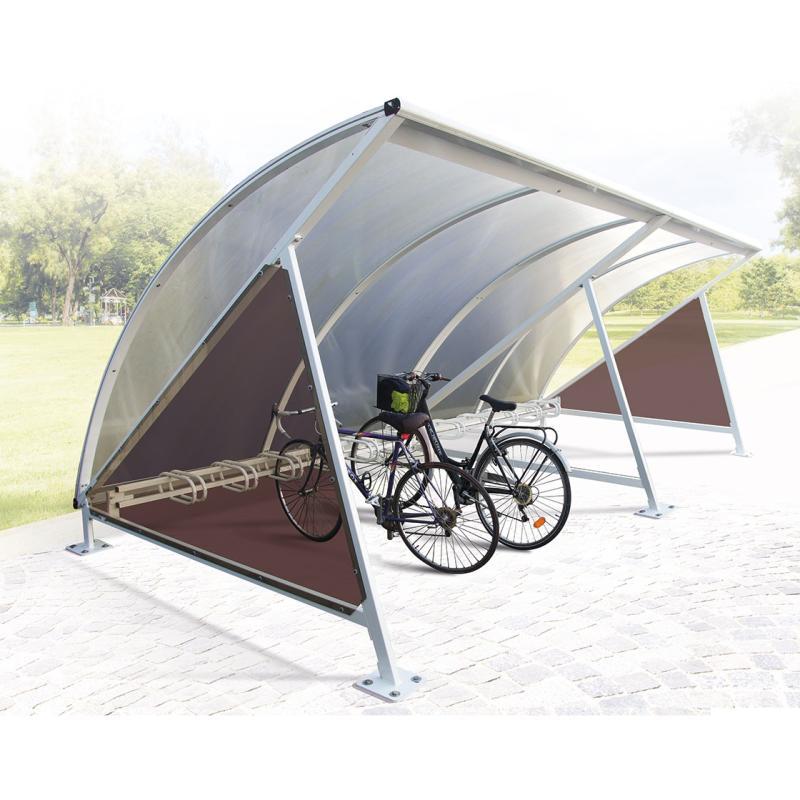 Abri vélos demi-lune - Réf : 529036.Gpro - Design robuste avec parois translucides et options personnalisables_3