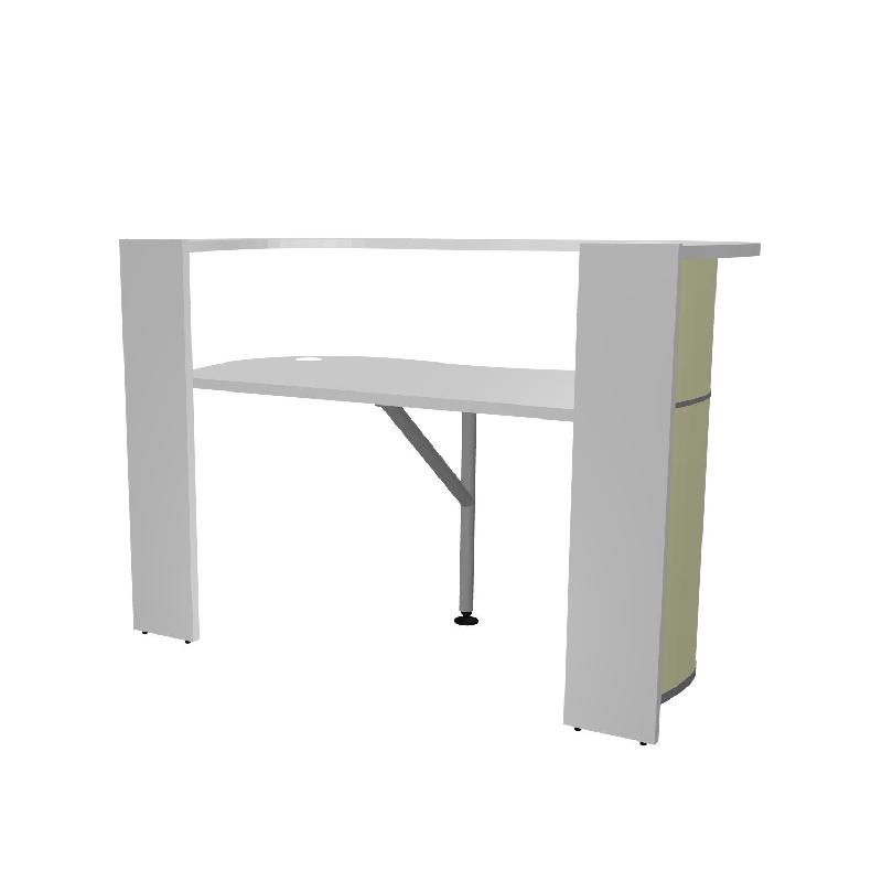 Banque d'accueil compacte WAVE - MDD - Blanc brillant_3