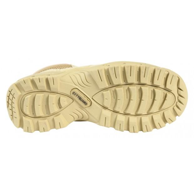 Chaussures - nubuck et cuir, semelle caoutchouc, fermeture zippée - Mégatech 6'' désert one zip - CityGuard_3