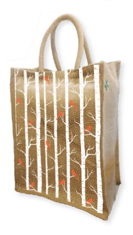 Sac réutilisable en fibre de jute naturel sans lamination - 260 g/m² - 4 Saisons - Anses rondes en coton biologique_3
