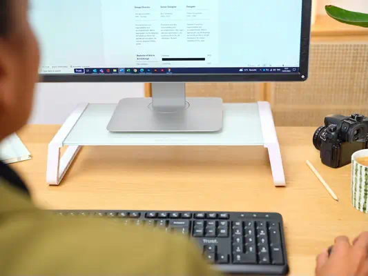 Trust 25351 support d'écran plat pour bureau Transparent, Blanc_3