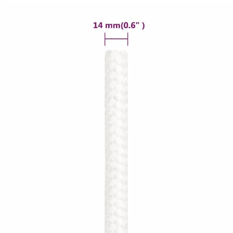 Vidaxl corde de bateau blanc complet 14 mm 250 m polypropylène 152571_3