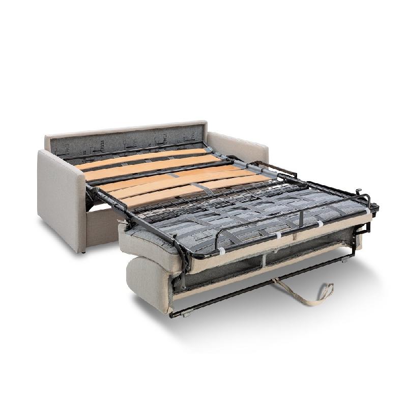 Canapé 3 places DOMUS V2 - Convertible express - Sommier lattes 140x197 cm - Matelas 17 cm - Tweed gris graphite_3