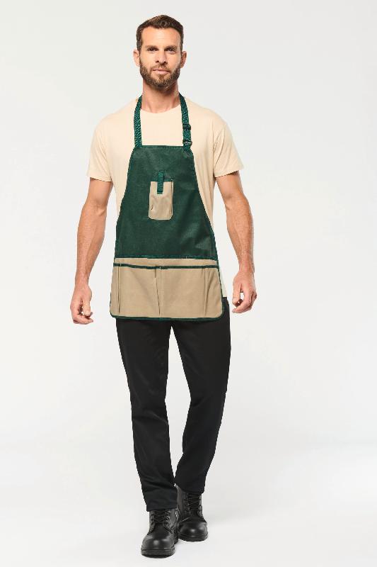 Tablier de jardinier imperméable écoresponsable unisexe - Réf: WK840 - 100% polyester recyclé - 7 poches_3