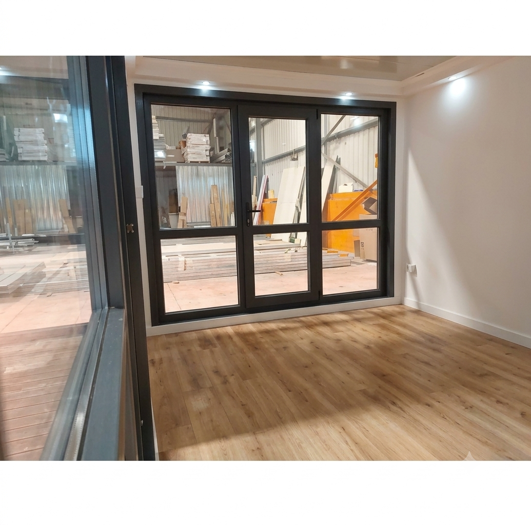 Bureau de chantier modulaire - Empilable - 6,00 x 2,40 m hauteur 2,60 m - Porte en acier galvanisé - Module-T_3