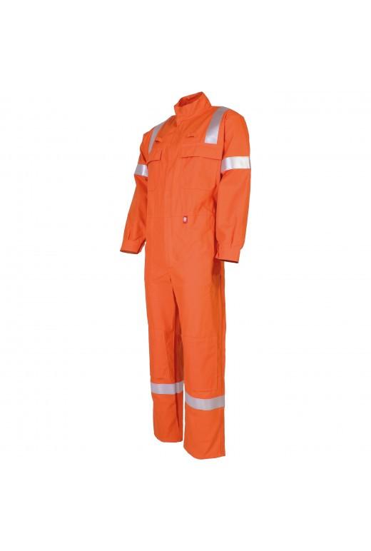 Combinaison multirisques zone ATEX métiers pétroliers - Réf. 650*PET - bandes rétroréfléchissantes ignifuges et poches genouillères_3