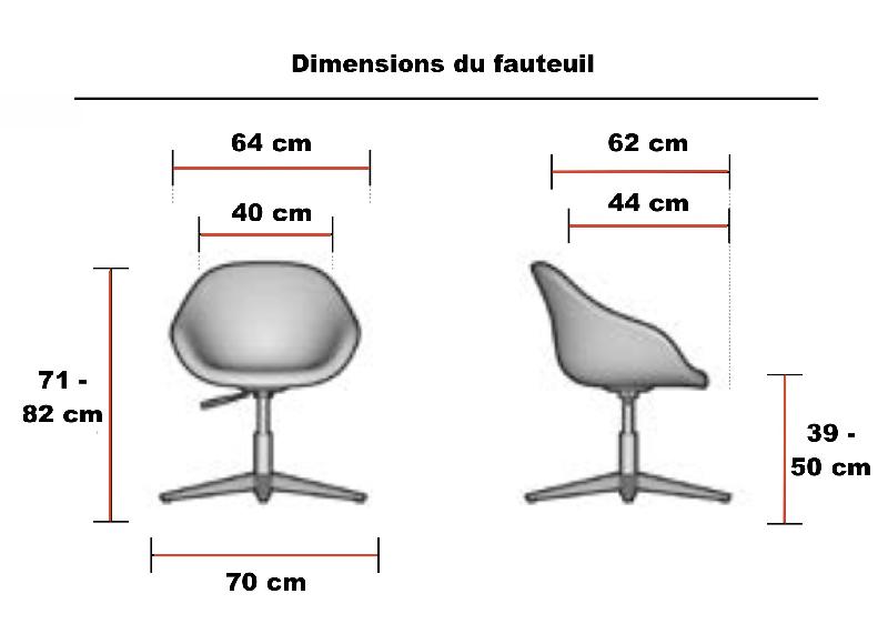 Fauteuil de réunion Tilos - Mobel linea. - Cerise_3