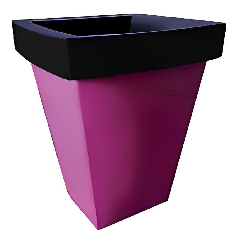 Pot géant carré bicolore - Hauteurs 835, 1000, 1200 mm - Diamètres 800, 1000, 1200 mm - Polyéthylène - Fabrication française_3