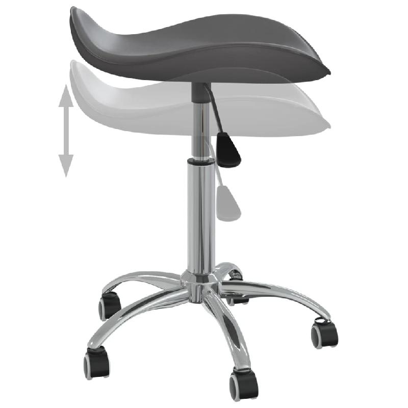 Vidaxl tabouret de salon et spa gris similicuir 323688_3