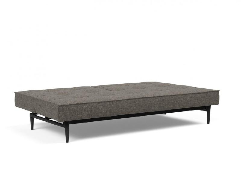 Canapé-lit convertible Innovation Living Splitback Styletto - 115x210 cm - Pieds chêne noir - Tissu Flashtex Dark Grey_3