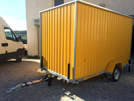 Roulotte de chantier baraques jaunes / stockage / 3.33 x 2.2 x 2.33m_3