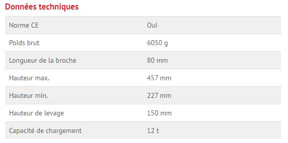 9886 - Cric à vérin hydraulique BGS Technic - capacité de chargement 12 tonnes - avec soupape de sécurité et tige de piston télescopique_3