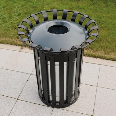 Everglade - poubelle publique - Glasdon - 85 litres - résistante aux intempéries_3
