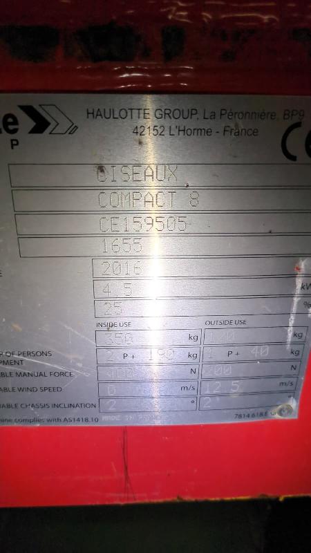 Nacelle ciseaux HAULOTTE compact 8 occasion_3