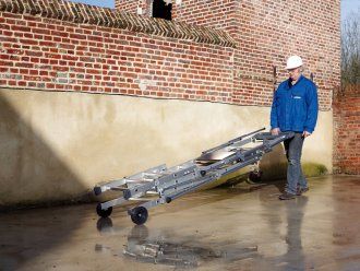 Sherpascopic télescopique - Plateforme de travail en aluminium - Tubesca - Hauteur d'accès max 4,46m avec stabilisateurs réglables et garde-corps rigide_3