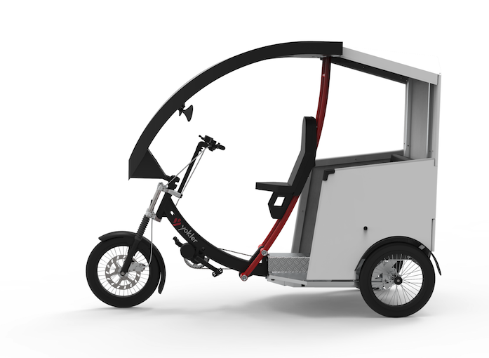 Yokler T - Vélotaxi professionnel avec portes latérales et plancher bas - Vélo taxi électrique_3