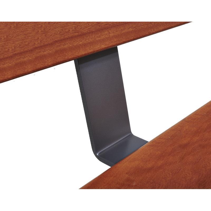 Banc bois et acier robuste - Modèle Pagode - Réf : 299444.Gpro.Chec_3