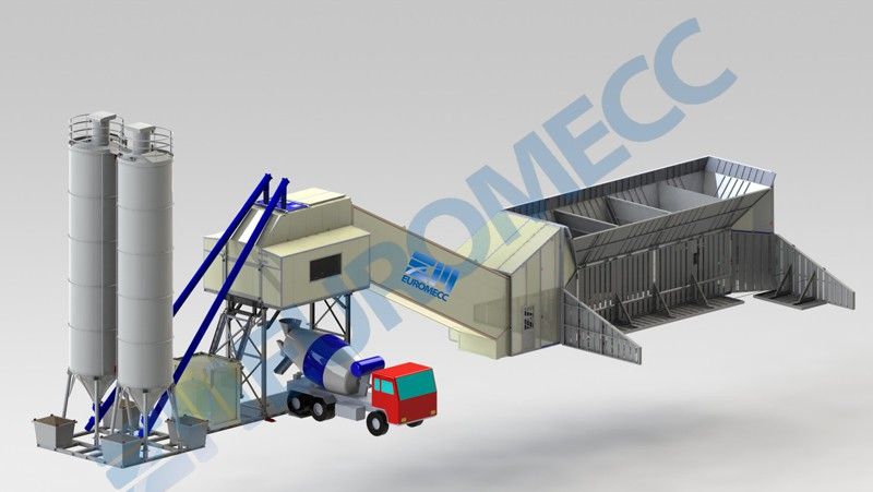 Fivetech 2500 S Centrale à béton mobile - Euromecc - 130 m3/h - Pré-câblage et cabine intégrée_3