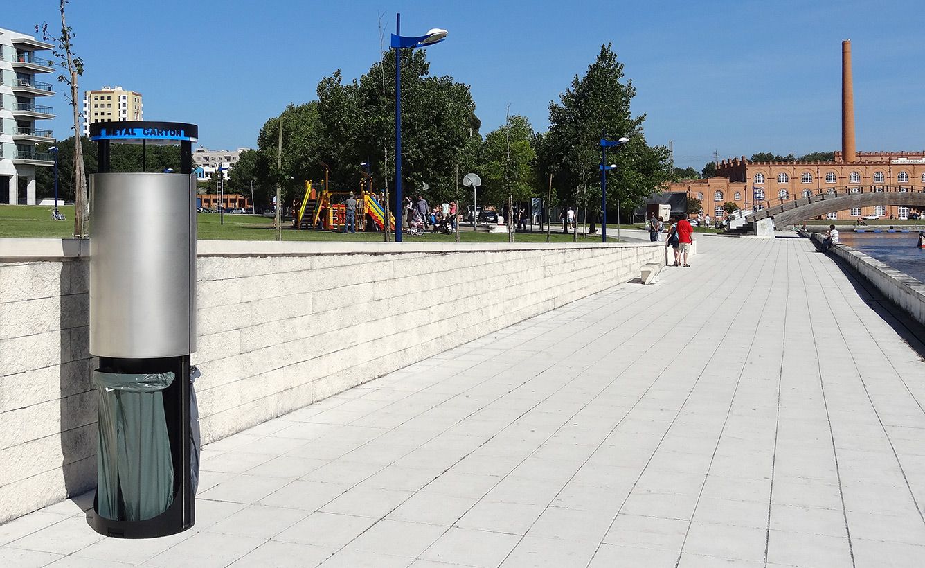 Sloop - Poubelle Publique - Larus - acier/inox - 80 + 80 L_3