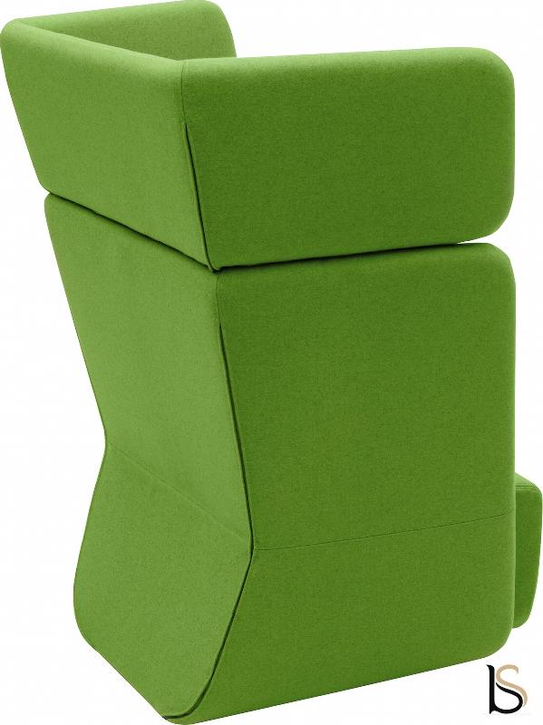 Fauteuil Softline Basket- 1 place - Feld vert 848, Haut_3