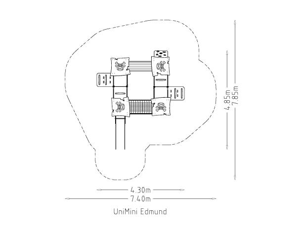 Structure multi-jeux 3 à 5 ans - UniMini Edmund - 8057449 - Hags - Poteaux bois et panneaux HPL_3