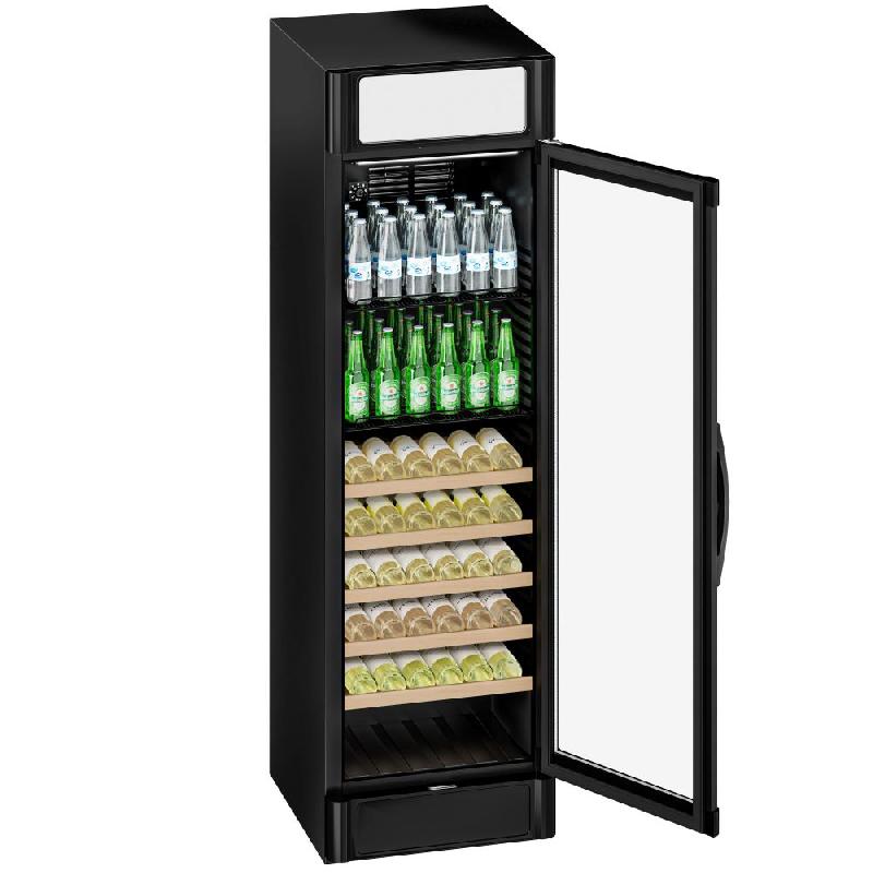 Armoire à boissons noire porte battante avec canopy - 347L_3