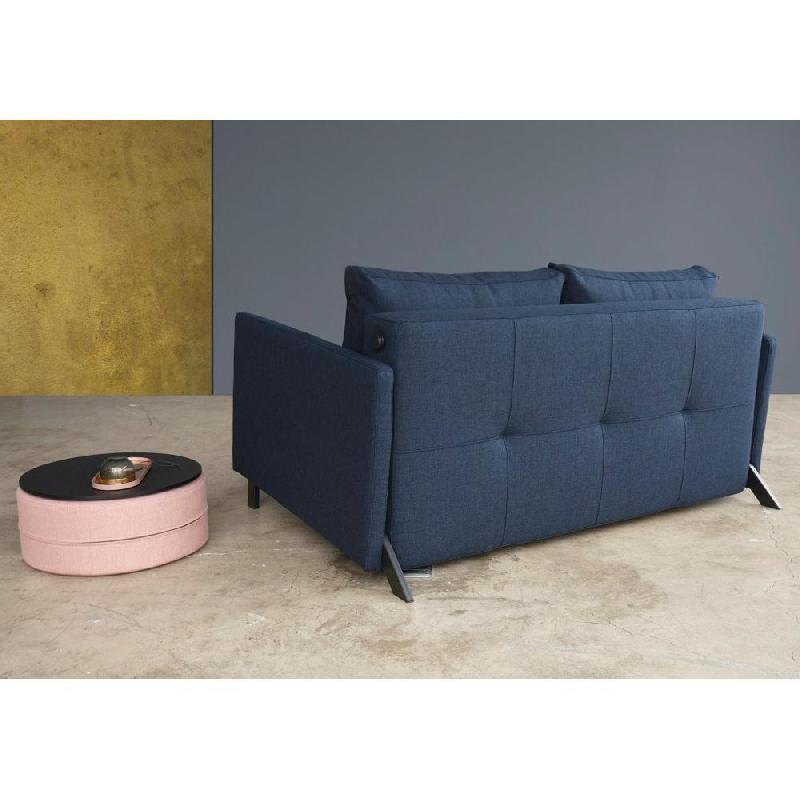 Innovation Living - Canapé design convertible avec accoudoirs Cubed 02 Arms - Lit 160x200 cm - Tissu Mixed Dance Blue_3