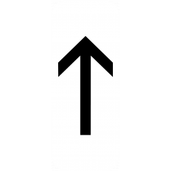 Panonceau prescriptions stationnement et arrêt M8a - flèche noire centrale - conforme NF et CE_3