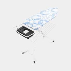 Table à repasser taille C -124 x 45 cm, pour centrale vapeur Brabantia Bubbles avec repose-linge et housse PerfectFlow_3