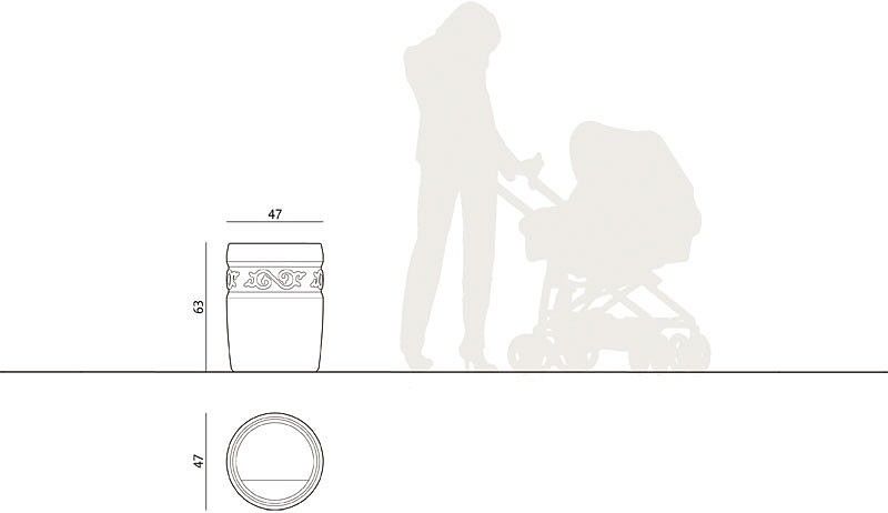 Poubelle publique 003323 - Wiedeń - Komserwis - 45L - Design Dariusz Malec_3