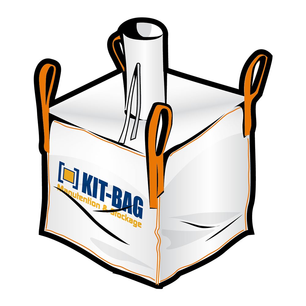 Big bag 1 m3 avec jupe de remplissage - palette complète de 250 pièces - charge utile 1500 kg_3
