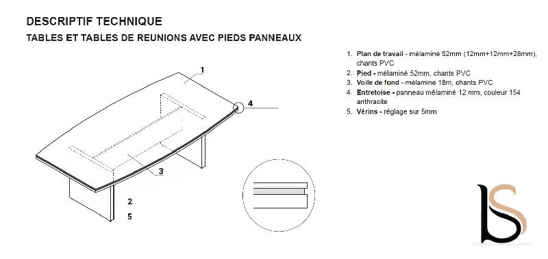 Table de réunion 6 personnes Status - MDD - Oui, Noyer_3
