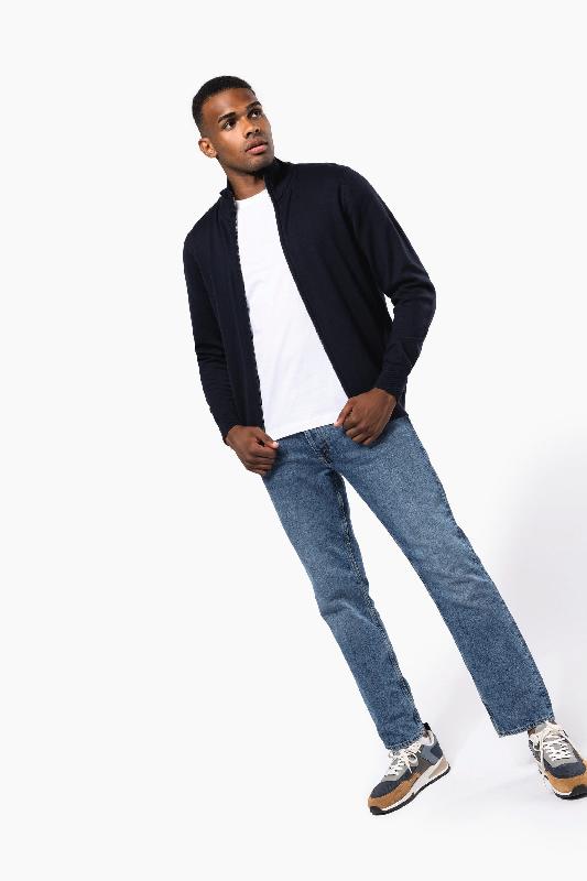 Cardigan zippé homme - Réf: K961 - Kariban - 50% coton / 50% acrylique - épais et confortable_3